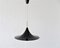 Lampe à Suspension Trompette Noire, 1960s 1