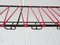 Black & Red Wall Coat Rack with String Design, 1950s 7
