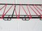 Black & Red Wall Coat Rack with String Design, 1950s, Image 7