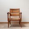 Fauteuils Mid-Century en Jonc, France, Set de 2 3