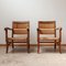 Mid-Century French Rush Armchairs, Set of 2 1