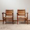 Mid-Century French Rush Armchairs, Set of 2, Image 1