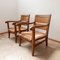 Mid-Century French Rush Armchairs, Set of 2, Image 12