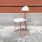 Mid-Century Modern Italian Red and White Metal Chair, 1980s 1