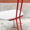 Mid-Century Modern Italian Red and White Metal Chair, 1980s, Image 5