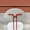 Italienischer Mid-Century Modern Stuhl aus Rotem und Weißem Metall, 1980er 4