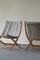 Chaises Pliables Modernes en Chêne et en Tissu par Johan Hagen, Danemark, 1958, Set de 2 5