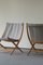 Danish Modern Folding Chairs in Oak and Canvas by Johan Hagen, 1958, Set of 2 5