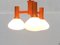 Vintage Space Age Orange Pendant Lamp 15