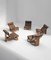 Chaises Sling en Cuir, 1970s, Set de 5 5