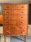 Tall Mid-Century Danish Teak Chest of Drawers with 6 Drawers 1