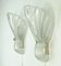 Mid-Century Shell Wall Lamps in Frosted Glass from Fischer, 1970s, Set of 2, Image 8