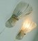 Mid-Century Shell Wall Lamps in Frosted Glass from Fischer, 1970s, Set of 2 4