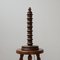 Mid-Century French Wooden Table Lamp in the Style of Charles Dudouyt 1