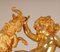 Antiker Kaminuhr aus vergoldeter Bronze in Cherub-Optik aus 19. Jh. Mit mythologischer Gott-Dekoration in Bacchus-Optik 4