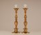 Antique Gilt Bronze Table Lamps Converted Church Altar Candleholders, Set of 2 8