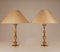 Antique Gilt Bronze Table Lamps Converted Church Altar Candleholders, Set of 2, Image 1