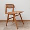 Mid-Century Wood and Cane Desk Chair by Roger Landault, Image 6