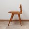 Mid-Century Wood and Cane Desk Chair by Roger Landault, Image 4