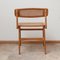 Mid-Century Wood and Cane Desk Chair by Roger Landault 5