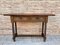19th Century Spanish Baroque Carved Walnut 2-Drawer Console Table 1