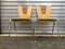 Stapelbare Stühle aus Metall & Holz, 1990er, 2er Set 6
