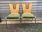 Stackable Metal & Wood Chairs, 1990s, Set of 2 1