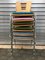 Stackable Metal and Wood Chairs, 1990s, Set of 6 7