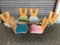 Stapelbare Stühle aus Metall & Holz, 1990er, 6er Set 11
