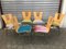 Stackable Metal and Wood Chairs, 1990s, Set of 6, Image 1