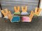 Stackable Metal and Wood Chairs, 1990s, Set of 6 25