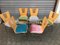 Stackable Metal and Wood Chairs, 1990s, Set of 6 4