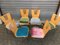 Stackable Metal and Wood Chairs, 1990s, Set of 6, Image 20