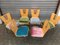 Stackable Metal and Wood Chairs, 1990s, Set of 6, Image 13