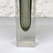 Mid-Century Modern Italian Gray Murano Glass Sommerso Series Vase, 1960s 4