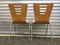 Sedie impilabili in metallo e legno, anni '90, set di 4, Immagine 9