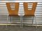 Stackable Metal and Wood Chairs, 1990s, Set of 4 9