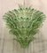 Runder Mid-Century Kronleuchter aus grünem und transparentem Muranoglas, 1990er 1