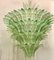 Mid-Century Round Green and Transparent Murano Glass Chandelier, 1990s 10