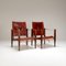 Safari Chairs in Oxblood Leather by Kaare Klint for Rud. Rasmussen, Denmark, 1950s, Set of 2 2