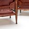 Safari Chairs in Oxblood Leather by Kaare Klint for Rud. Rasmussen, Denmark, 1950s, Set of 2 19