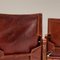 Safari Chairs in Oxblood Leather by Kaare Klint for Rud. Rasmussen, Denmark, 1950s, Set of 2 18