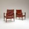 Safari Chairs in Oxblood Leather by Kaare Klint for Rud. Rasmussen, Denmark, 1950s, Set of 2 5