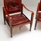 Chaises Safari en Cuir Oxblood par Kaare Klint pour Rud. Rasmussen, Danemark, 1950s, Set de 2 9