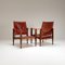 Safari Chairs aus Rindsleder von Kaare Klint für Rud. Rasmussen, Dänemark, 1950er, 2er Set 4