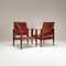 Safari Chairs in Oxblood Leather by Kaare Klint for Rud. Rasmussen, Denmark, 1950s, Set of 2 4