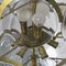 Chandelier with Nickel-Plated Metal Frame and Tinted Glasses, Image 2
