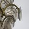 Lámpara de araña con estructura de metal niquelado y vidrios tintados, Imagen 8