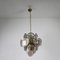 Chandelier with Nickel-Plated Metal Frame and Tinted Glasses 13