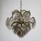 Chandelier with Nickel-Plated Metal Frame and Tinted Glasses 1